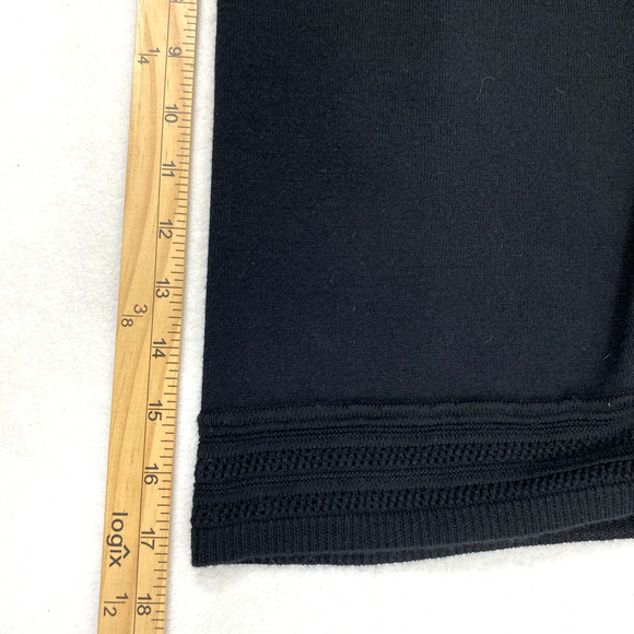 Womens Short Cardigan Size 1X  Black Open Circular Front Sweater Jacket - Picture 7 of 8